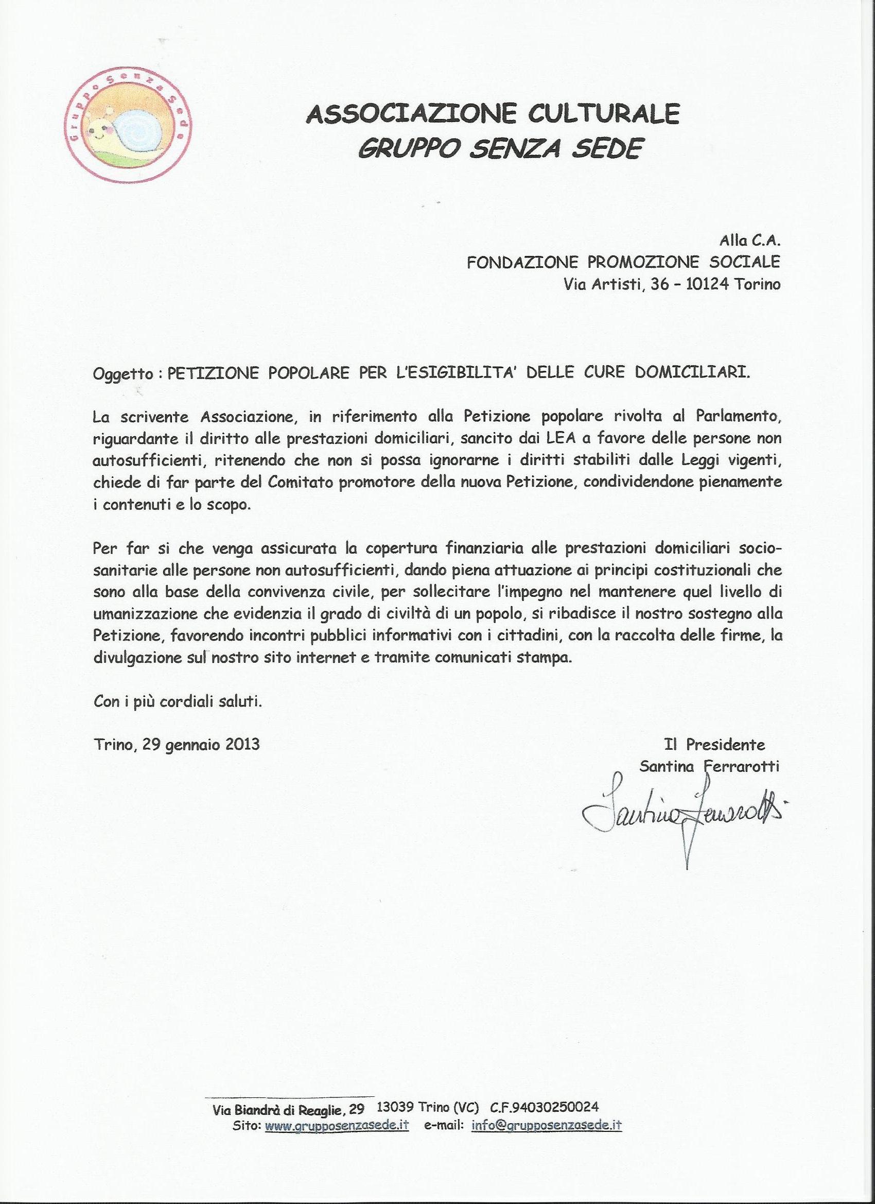 Fac simile lettera incarico due diligence